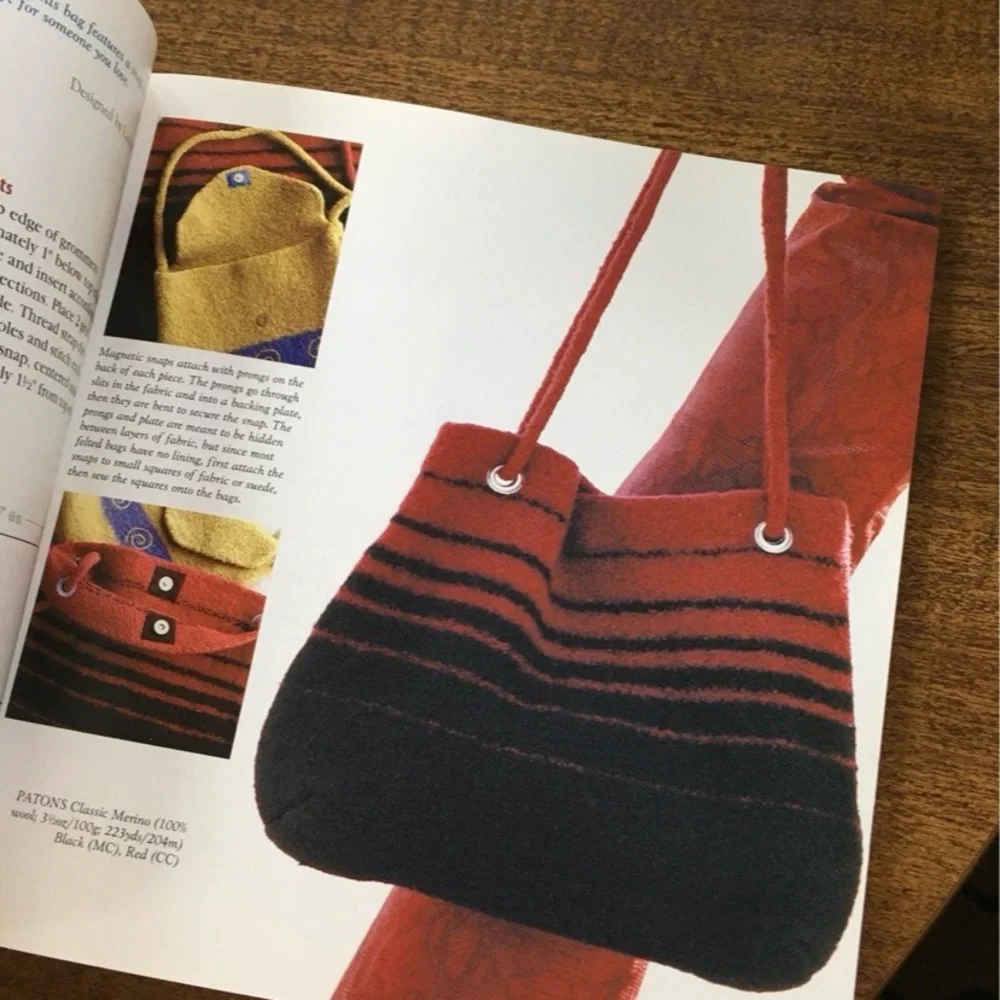 Knitting Book “Bags A Knitter’s Dozen” Softcover 12 Patterns 2004